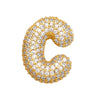 Stainless Steel Bubble Letter Necklace for Women Girls Shiny Zircon Rhinestone Alphabet 26 A-Z Dainty Balloon Choker - Image 31