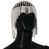 Stonefans Long Tassel Hair Chain Head for Women Backside Forehead Flapper Cap Crystal Headband Hat Bridal Headpiece Jewelry Gift
