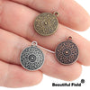 10pcs 20 17mm Antique Tibetan Silver Bronze Copper Plated Charms Pendants Bracelet Necklace Accessories Earring Flowers - Image 2