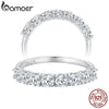 Iris Ring Lace Band Silver Half Eternity Stackable Ring for Women Engagement Retro Gift - Image 1