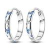 Colorful Cubic Zirconia Huggie Hoop Earrings in Flower Butterfly and Clover Designs - Image 20
