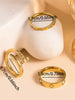 3Pcs/Set Gold Plated Clover Ring Set for Women Cubic Zirconia Stackable Rings Jewelry Gift - Image 6