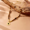 316L Stainless Steel Square Beaded Vintage Tiger Eye Pendant Necklace For Women Neck Chain Jewelry Gift - Image 3
