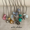 Colorful Stone Grape Cluster Pendant Necklace on Box Chain - Image 21