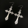Large Detailed Cross Drill Pendant Jewel Necklace Silver Color Tone Gothic Punk Jewellery Charm Statement Women Gift(Red - Image 10