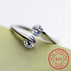 Silver Rings Open Design Silver Zirconia Adjustable Ring Party Jewelry For Women - Image 2