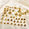 Maillard Series Stainless Steel Earring Tiger Eye Stone No Fade Earrings Sun Oval Butterfly Fan-Shaped Jewelry - Image 1