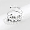 Rose Flower Rotating Ring For Women Spinner Fidgets Heart Charm Adjustable Open Rings Star Moon - Image 32