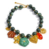 Stainless Steel Green Acrylic Beads Chain Handmade Jewelry Leaf Flower Heart Drop Charm Necklace Arrivals - Image 7