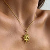 Vintage Gold Silver Plated Whirlpool Sun Necklace For Women Irregular Geometric Pendants Necklaces Jewelry - Image 1