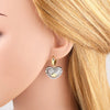 Gold Silver Color Bubble Heart Earrings for Women CZ Crystal Dangle Earrings Dainty Jewelry Party Gifts - Image 2