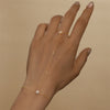 Silver Flower Clover CZ Finger Ring Chain Bracelet For Women Hand Chain Horse Eye Jewelry Party Gift - Image 12