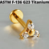 Cz Flower Titanium Cartilage Earrings Stud 16G Internally Threaded Sun Helix Ear Tragus Piercing Jewelry - Image 34
