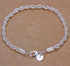 Silver 4MM Twisted Rope Bracelets For Women Men Minimalist Couple Chain Bracelet Male Silver Jewelry Gifts - Image 7