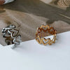 Vintage Personality Geometric Shape Simple Love Heart Rings for Women Unique Design Adjustable Open Mouth Rings Jewelry Gifts - Image 5