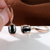 Aqua Blue Zircon Long Dangle Earrings Rainbow Crystal Oval Stone Drop Earrings Rose Gold Color Wedding Earrings For Women - Image 7