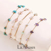Crushed Stone Freshwater Pearl Stainless Steel Women's Bracelet Foot Chain Romantic Jewelry Gift - Image 1