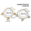 Two Piece Imitation Pearl Anklet Set with Adjustable Chains - Image 5
