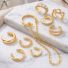 9 Pcs Simple Zircon Ear Cuffs Non-Piercing for Women Dainty Gold Color Clip On Cartilage Earrings Hoop Cuffs Fake Earing Jewelry - Image 2