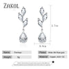 Vintage Flower Shape Zircon Water Drop Crystal Pendant Dangle Women's Earrings Bridal Wedding Jewelry - Image 6