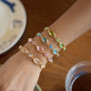 Zircon Geometric Cuff Bracelet For Women Gold Pvd Plated Stainless Steel Cuff Bracelet Jewelry - Image 2