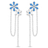 Women's Silver Snowflake Christmas Sparkling Zircon Winter Earrings Fit For Engagement Parties Jewelry - Image 37