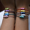 Set of 10Pcs Ceramic Fish Bracelet for Women Handmade Woven Colored Rope Boho Wrap Charm Bracelet Friendship Jewelry - Image 5