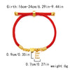 Stainless Steel Gold Color Heart A-Z Initial Letter Bracelet Men Luck Red Rope Charm Bracelet For Women Men Jewelry Gift - Image 6