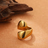 Vintage Stainless Steel Rings for Women Punk Chunky Irregular Smooth Adjustable Open Ring Jewelry Weddings Gifts - Image 36