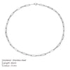 Paperclip Link Chain Women Necklace Stainless Steel Gold Color Chain Necklace For Women Men Jewelry Gift - Image 9