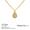 Zircon Mini Water Drop Pendant Necklaces Stainless Steel Minimalist Jewelry Choker Necklace for Women Gifts - Image 6