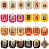 Bohemian Style Colourful Seed Glass Beads Charm Pendant, Religious Jesus Virgin Mary Jewelry Necklace Bracelet Supply - Image 1