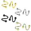 2pc/set Steel Spiral Twisted Lip Ring Nose Rings 16 Gauge Ear Cartilage Helix Piercing Body Accessories Jewelry Gift - Image 4