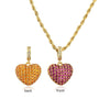 Cute Romantic Heart Zircon Wedding Jewelry Set Earrings Necklace Double-sided Zircon Women Engagement Party Jewelry - Image 4