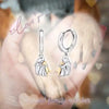 Two Tone Gold Silver Women And Dog Pendant Earrings Stainless Steel Small Hoop Earrings Animal Jewelry - Image 4