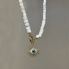 The Small Fresh Green Stone Beaded Necklace Copper Alloy Bigeville Eye Pendant Decoration Women Gilrs Birthday Gift - Image 28
