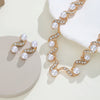 1 Set Ladies Elegant Imitation Pearl S-Shape Necklace Earring Set Bridal Clavicle Chain Jewelry for Weddings Women Jewelry Gifts - Image 3