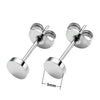3MM-10MM Punk Small Black Round Stainless Steel Men's Stud Earrings For Women Minimalist Piercings Ear Jewellery Y2k Accessories - Image 20
