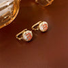 Double-sided Zircon Dripping M Letter Light Hoop Earrings French Personality DesignTemperament Earring K - Image 8