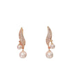 Classic Elegant Imitation Double Pearl Dangle Earrings For Women Crystal Long Tassel Drop Earring Wedding Jewelry Gifts - Image 6