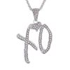 Hip Hop Cubic Zirconia Xo Letter Pendant Earrings Necklace Set for Men and Women Jewelry - Image 10