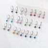 Birthstone Clear Zircon Earrings Stainless Steel 12 Months Drop Earrings for Women Girls Jewelry Birthday Gifts - Image 3