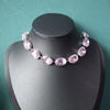 Color Shiny Glass Crystal Inlaid Short Necklace Ladies Party Simple Ball Charms Crystal Lock Bone Chain Jewelry - Image 6