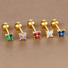 1PC Stainless Steel Birthstone Mini Stud Earrings 12 Constellation Cartilage Butterfly Earring Hypoallergen Piercing Jewelry - Image 4