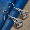 Silver Hollow Scallop Earrings for Women Wedding Party Gift Accessories - Image 5