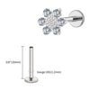 Titanium 16G Mini Sunflower Cartilage Earring Dainty Flower CZ Helix Conch Earlobe Piercing Labret Stud - Image 10