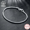 Shstone Silver 3mm 4mm Snake Chain 8 inches Basis Bracelet For Woman Charm Wedding Engagement Party Jewelry - Image 7