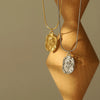 Stainless Steel Tulip Rose Pendant Necklace in Gold-Tone or Silver-Tone - Image 2