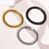 Stylish Double Curb Chain Bracelets for Men Boys,8/10/12/15mm Stainless Steel Miami Link Wristband,Punk Jewelry Gifts - Image 3