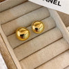 Tobest European Style Punk Geometric Half Metal Big Ball Round Earrings for Women Girls Party Accessories - Image 4
